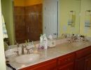 over mbath vanity and shower