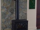 newc wood burning stove stone